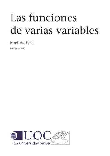 Las funciones de varias variables