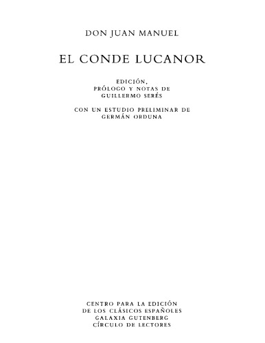 El Conde Lucanor