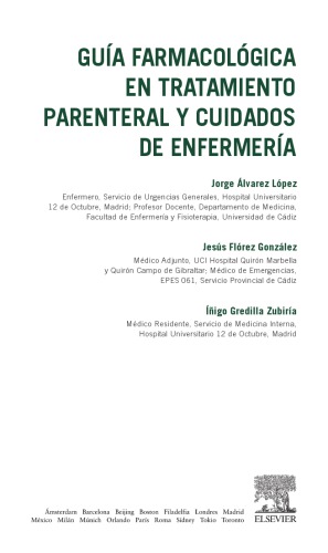 Guía farmacológica en tratamiento parenteral y cuidados de enfermería