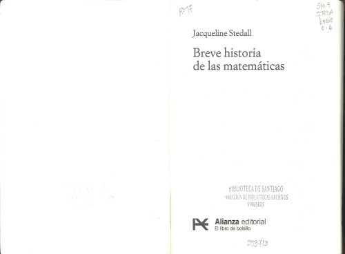 Breve historia de las matemáticas