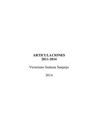 Articulaciones, 2011-2014.