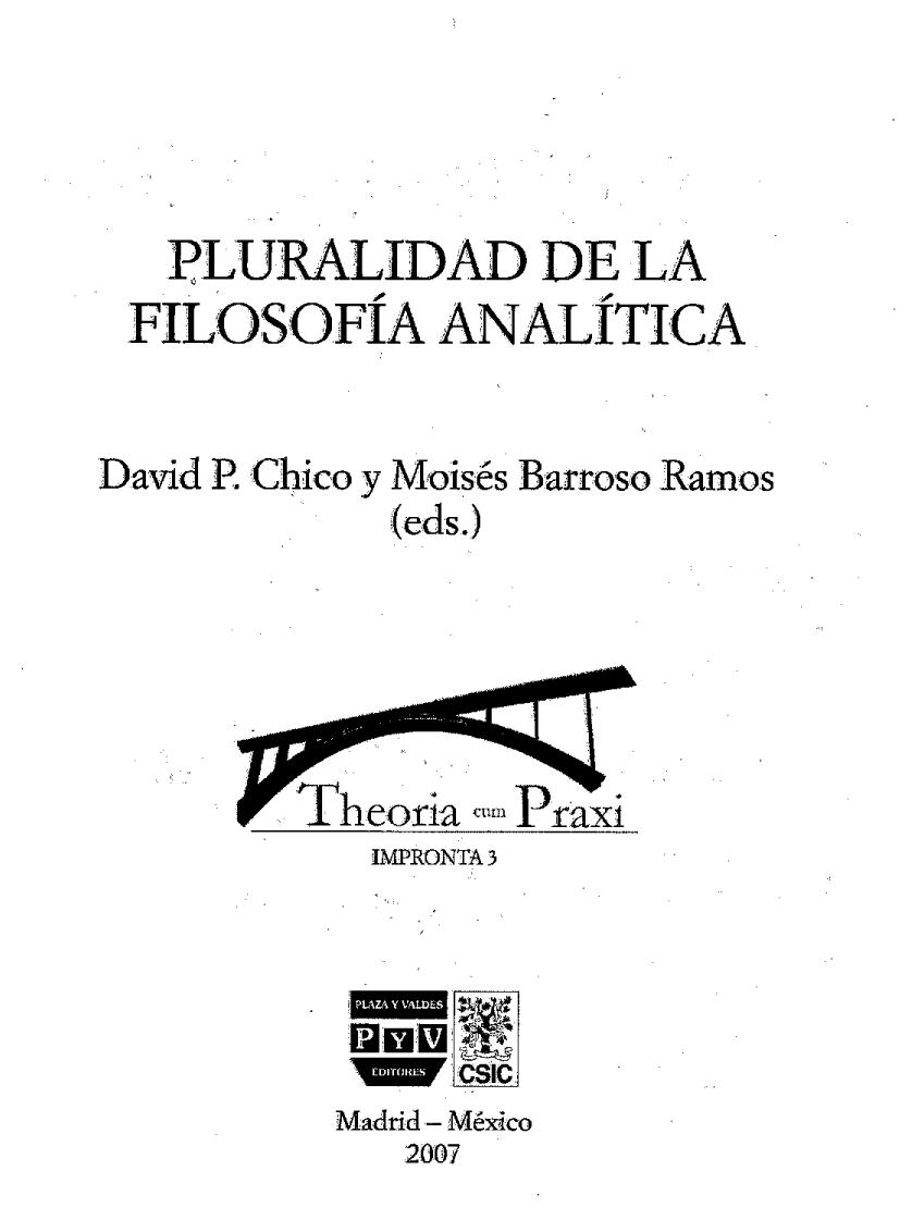 Pluralidad de La Filosofia Analitica