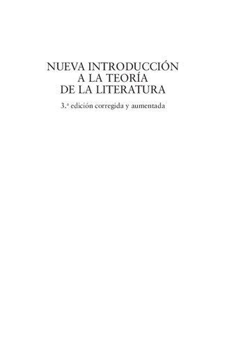 Nueva introducción a la teoría de la literatura