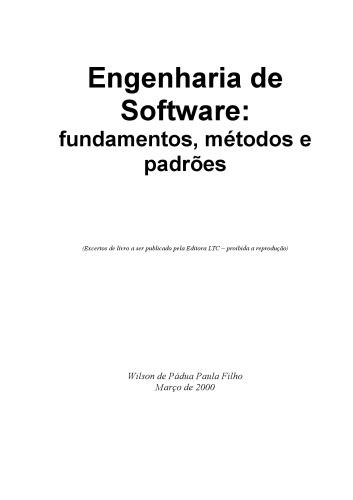 Engenharia de software : fundamentos, métodos e padrões