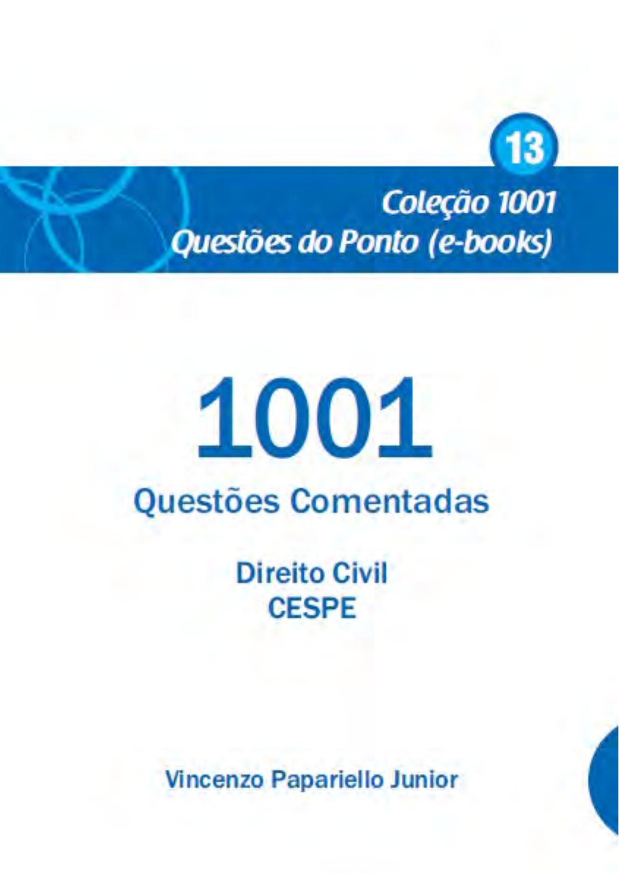 1001 questões comentadas de direito civil : CESPE