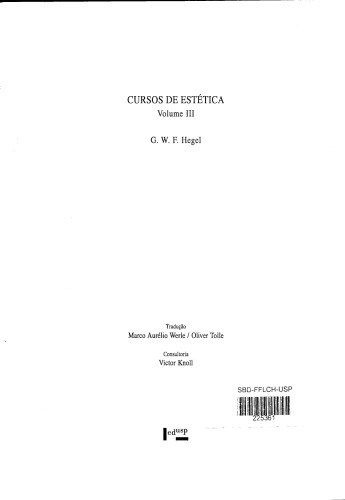 Cursos de estética / volume III, Volume III / G.W.F. Hegel.