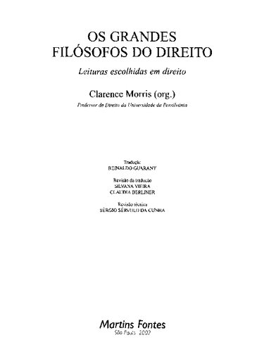 Os Grandes filósofos do direito : leituras escolhidas em direito