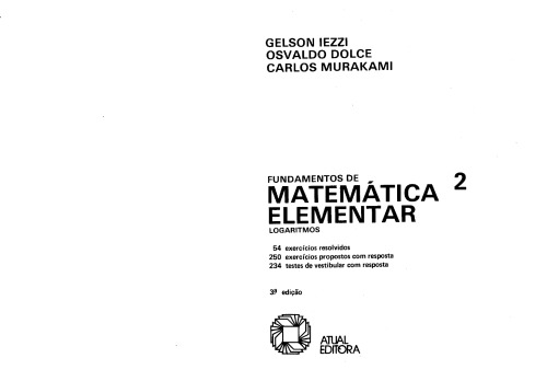 Fundamentos de matemática elementar, 2 : logaritmos