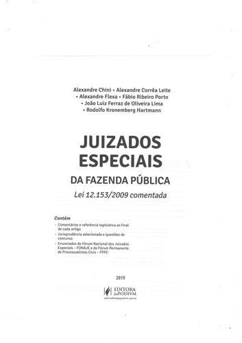 Juizados Especiais da Fazenda Pública: Lei 12.153/2009 Comentada