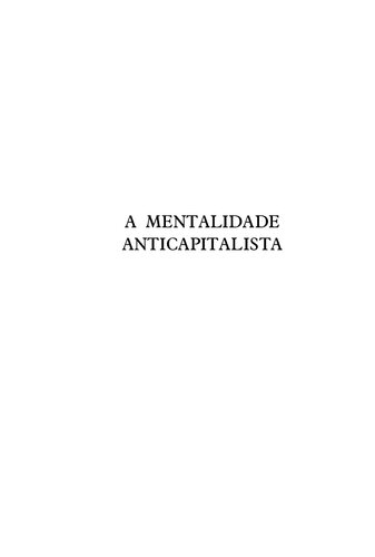 A mentalidade anticapitalista