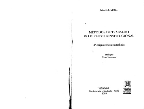 Métodos de trabalho do direito constitucional