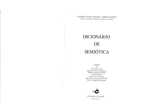 Dicionário de Semiótica