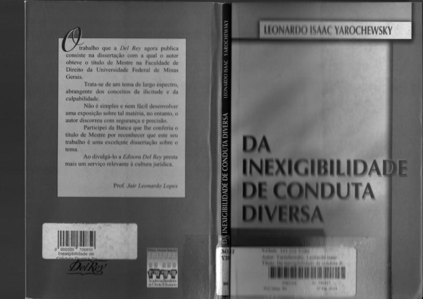 Da Inexigibilidade de Conduta Diversa