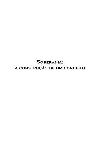 Soberania : a construçao de um conceito