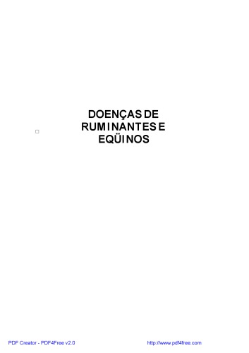 Doenças de ruminantes e eqüinos