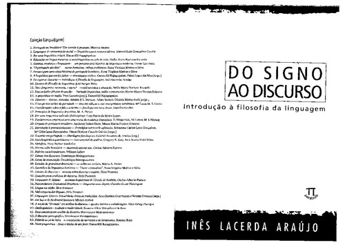 Do Signo ao Discurso. Introdução à Filosofia da Linguagem (Em Portuguese do Brasil)