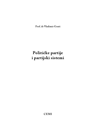 Političke partije i partijski sistemi