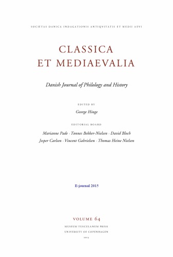 Classica et Mediaevalia : Danish Journal of Philology and History