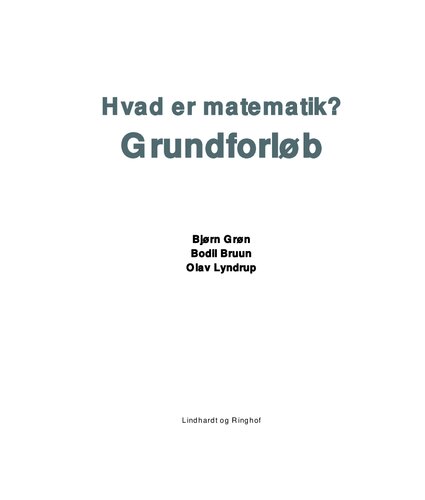 Hvad er matematik? - grundforløb