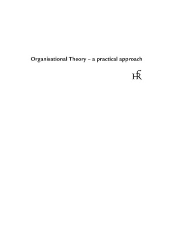 Organisational Theory