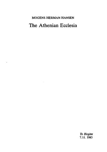 The Athenian Ecclesia : a collection of articles