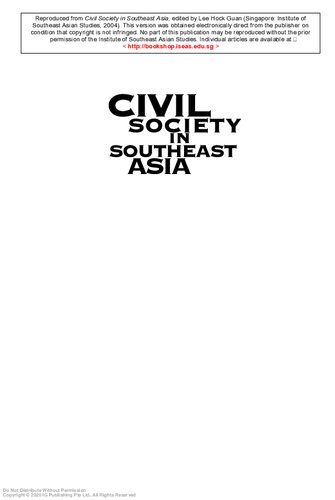 Civil Society In Southeast Asia