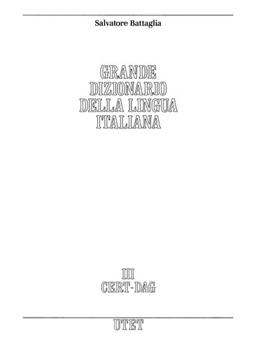 Grande Dizionario Della Lingua Italiana