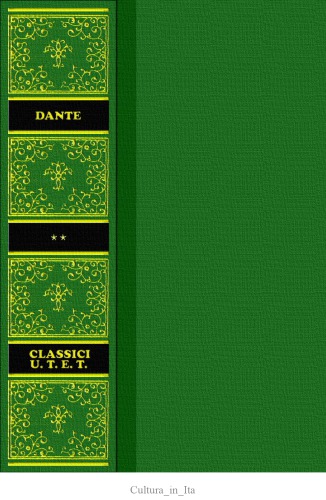 Opere Minori Di Dante Alighieri (Classici Italiani)