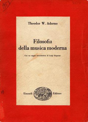 Filosofia della musica moderna