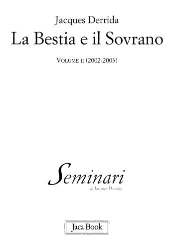 La bestia e il sovrano. Volume II (2002-2003)