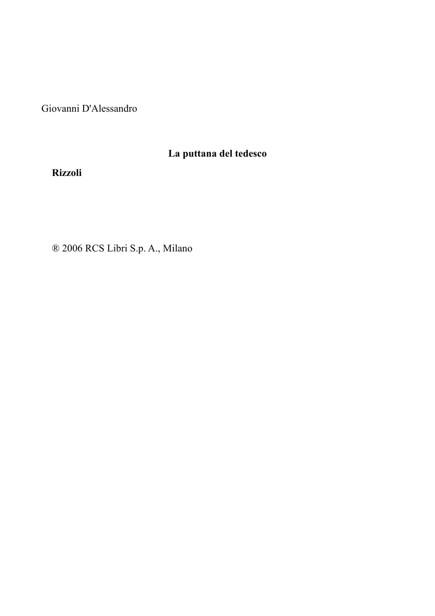 La puttana del tedesco