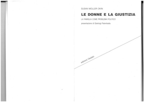 Le donne e la giustizia : la famiglia come problema politico