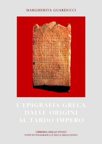 #x88;L'#x89;epigrafia greca dalle origini al tardo impero