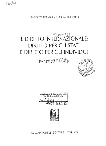 Il diritto internazionale