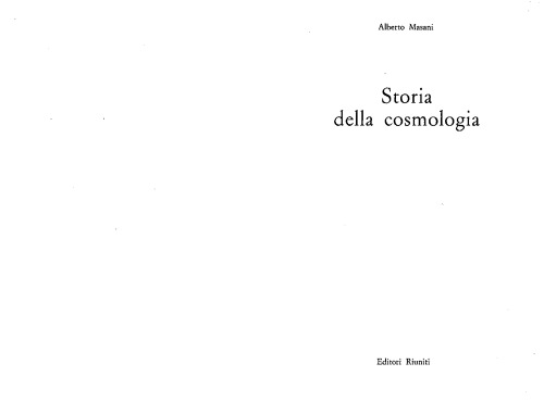 Storia della cosmologia