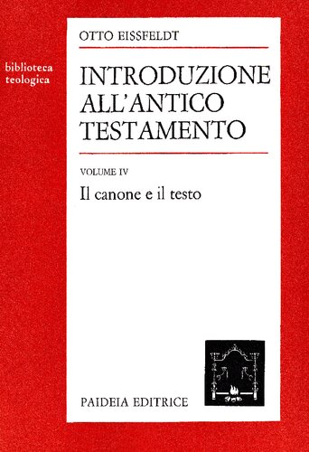 Introduzione all'Antico Testamento. Il canone e il testo