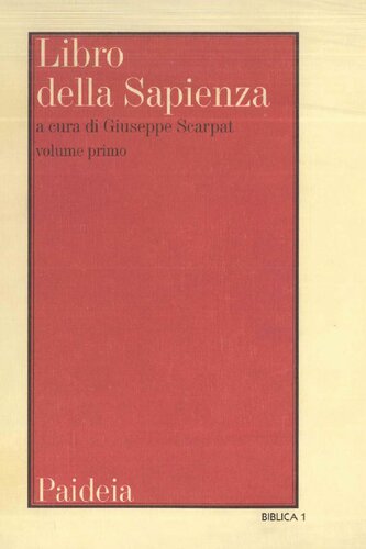 Libro della Sapienza : testo, trad., introd. e comment.