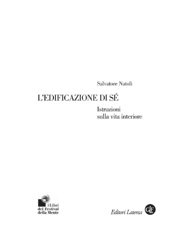 L'edificazione di sé. Istruzioni sulla vita interiore