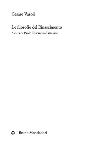 Le filosofie del Rinascimento