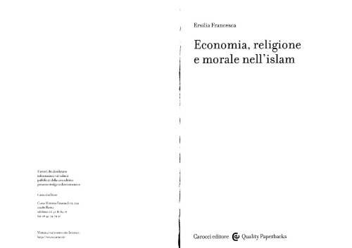 Economia, religione e morale nell'Islam