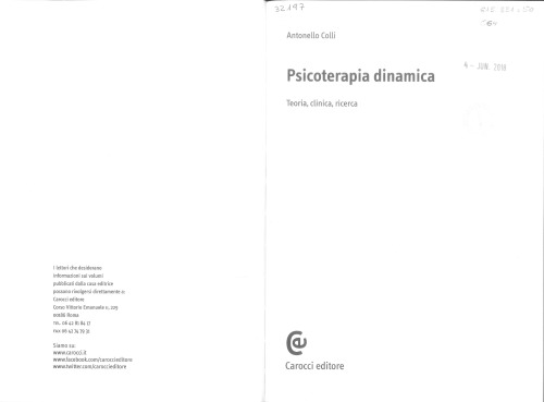 Psicoterapia dinamica : teoria, clinica, ricerca