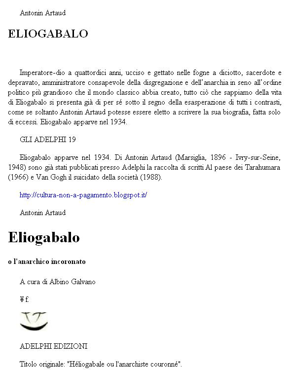Eliogabalo o l'anarchico incoronato