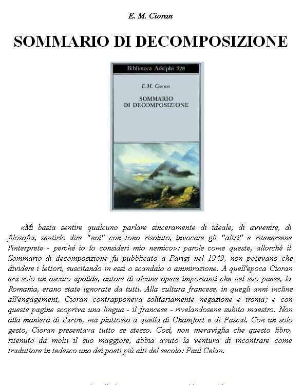Sommario di decomposizione
