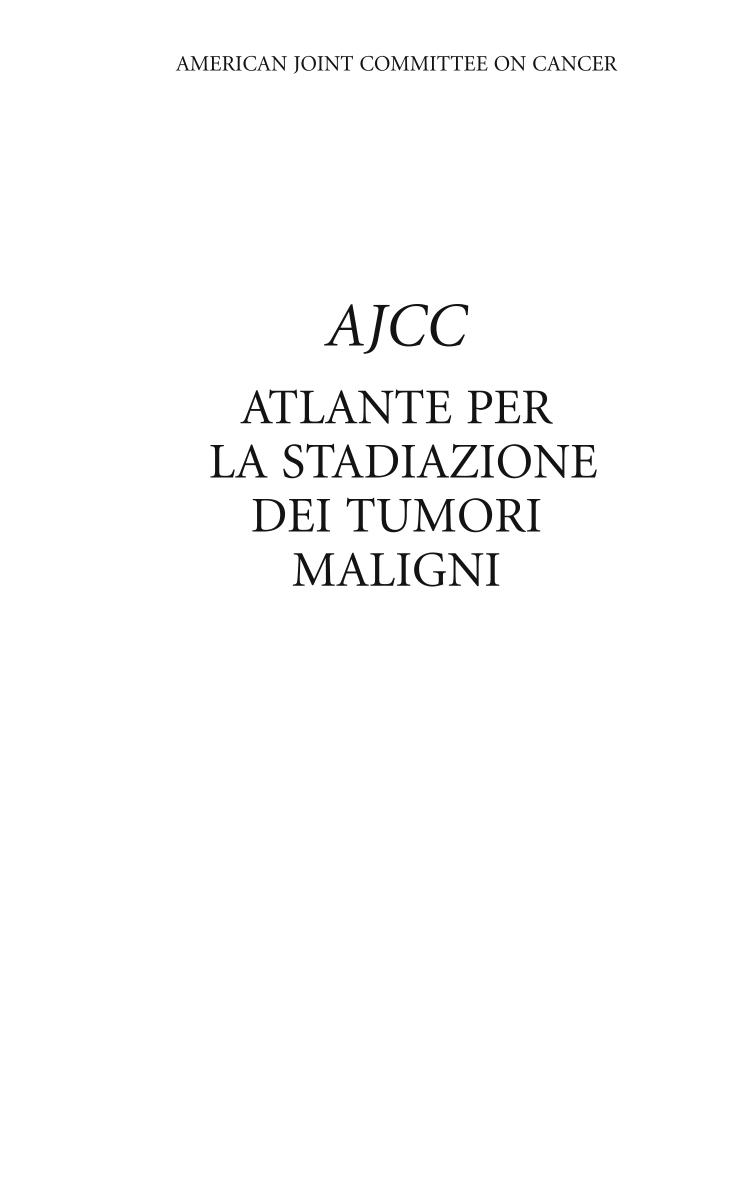 Atlante Per La Stadiazione Dei Tumori Maligni
