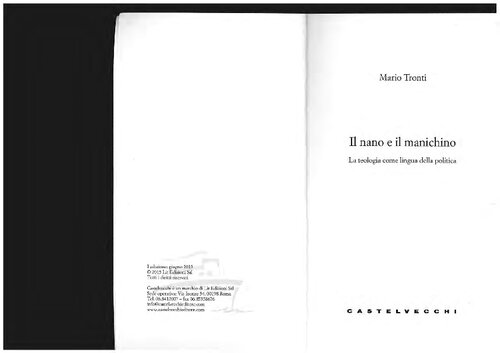 Il nano e il manichino : la teologia come lingua della politica