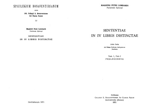 Sententiae in IV libris distinctae