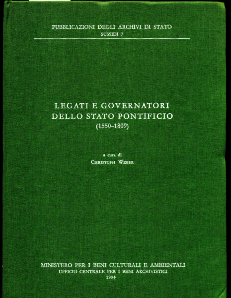 Legati e governatori dello Stato pontificio (1550-1809)