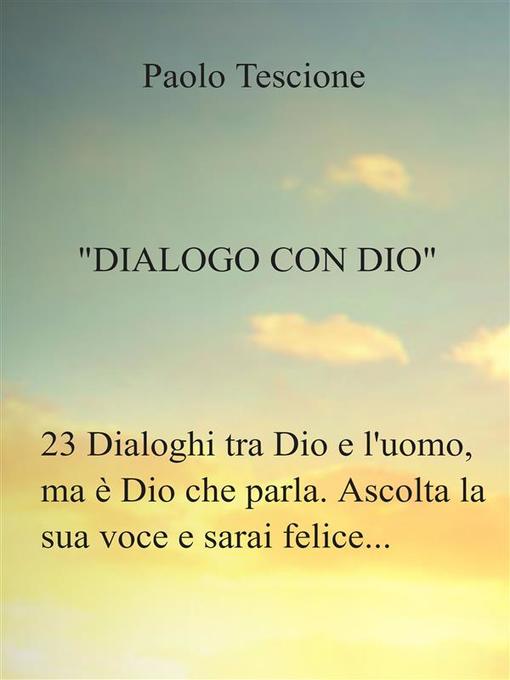 Dialogo con Dio