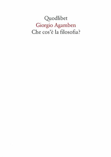 Che cos'è la filosofia?