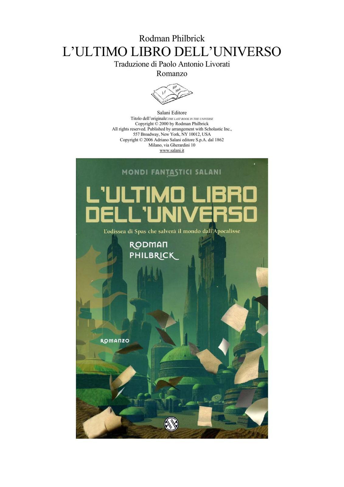 L'ultimo libro dell'universo